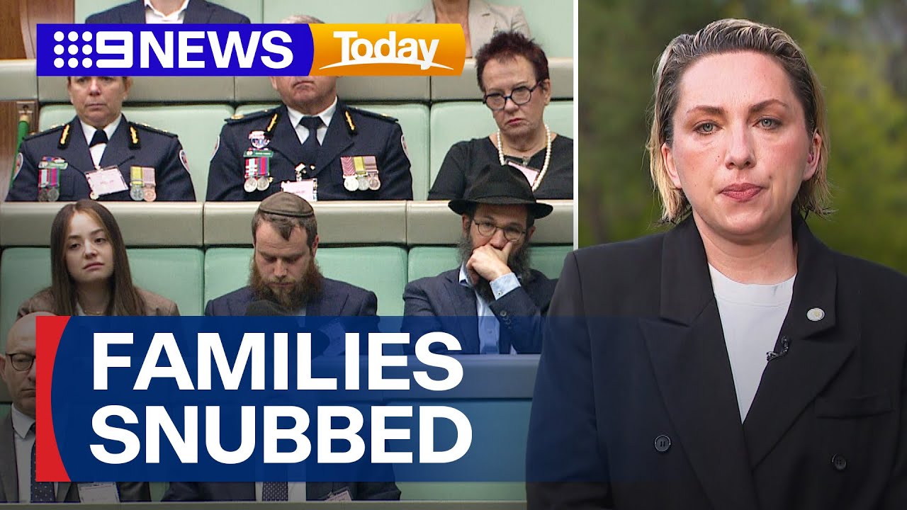 Family members of victims from Bondi attack front Parliament House | 9 ...